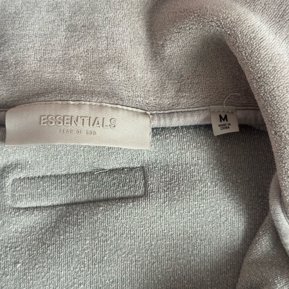 Men's Gray Essentials Quarter Zip Up Sweater